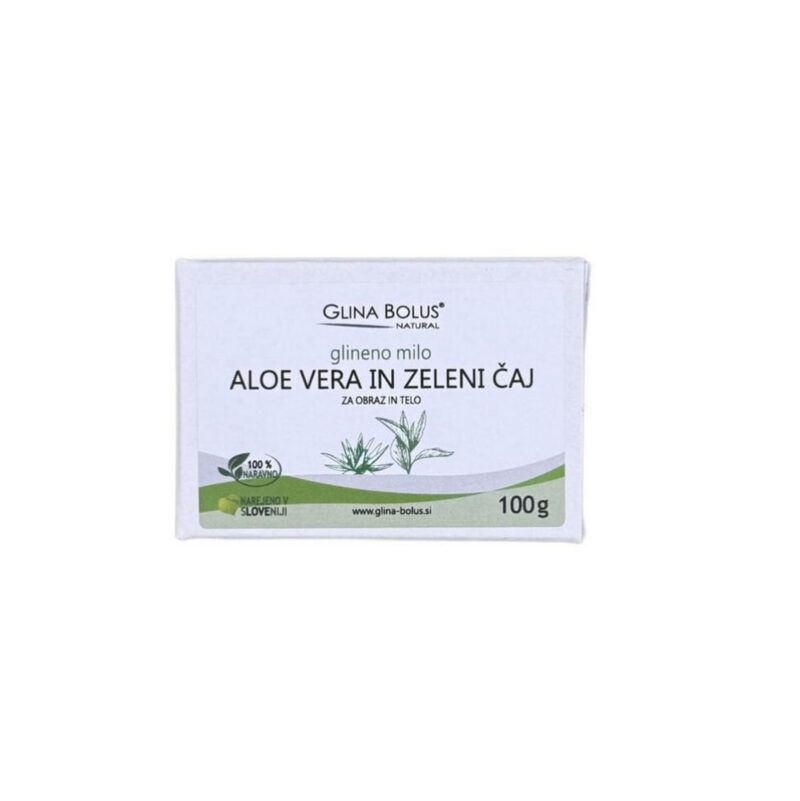 Aloe vera in zelenega čaj glineno milo 100g