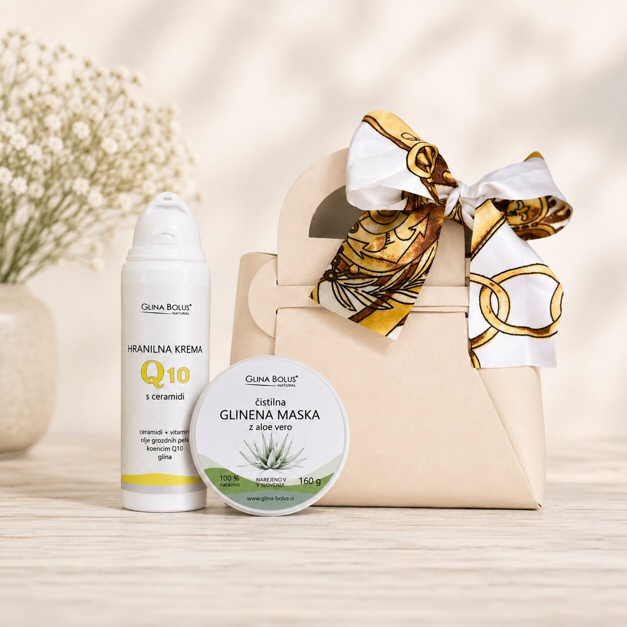 Radiance Duo - Q10 Hranilna krema + Glinena maska Aloe Vera