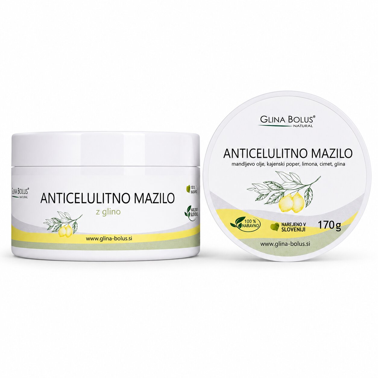 Anticelulitno mazilo z glino 170g