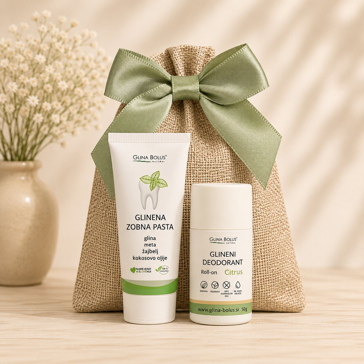 Fresh Start Duo - Glineni Deodorant Citrus + Glinena Zobna Pasta