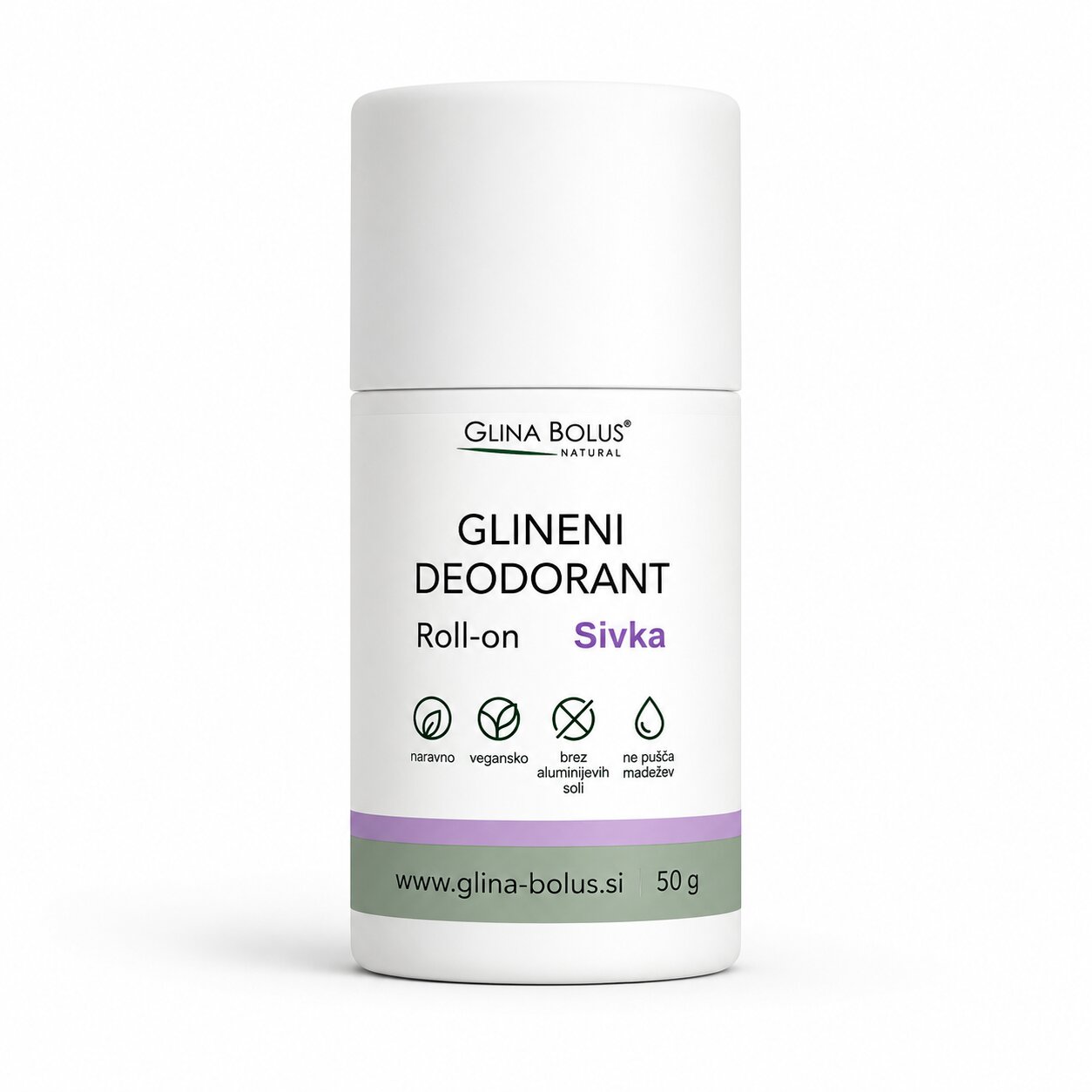 Glineni deodorant - Sivka (roll-on) 50ml
