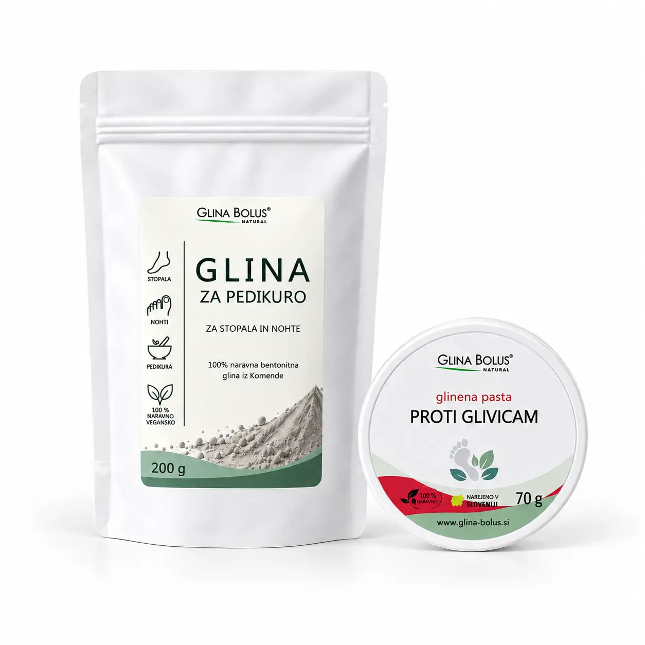 Glina za nohte in podplate + Glinena pasta proti glivicam