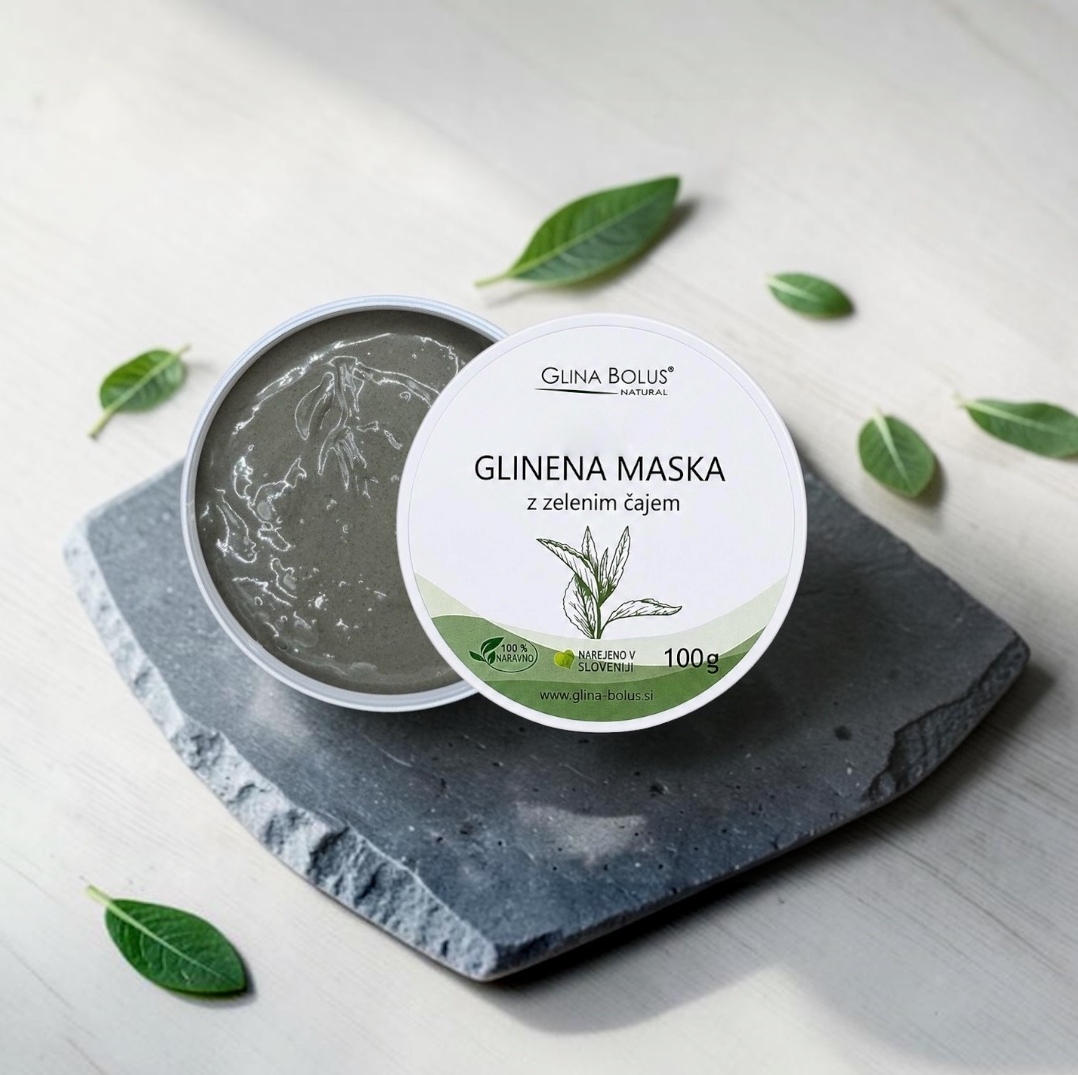 Glinena maska zeleni čaj + Glineno mazilo črne kumine