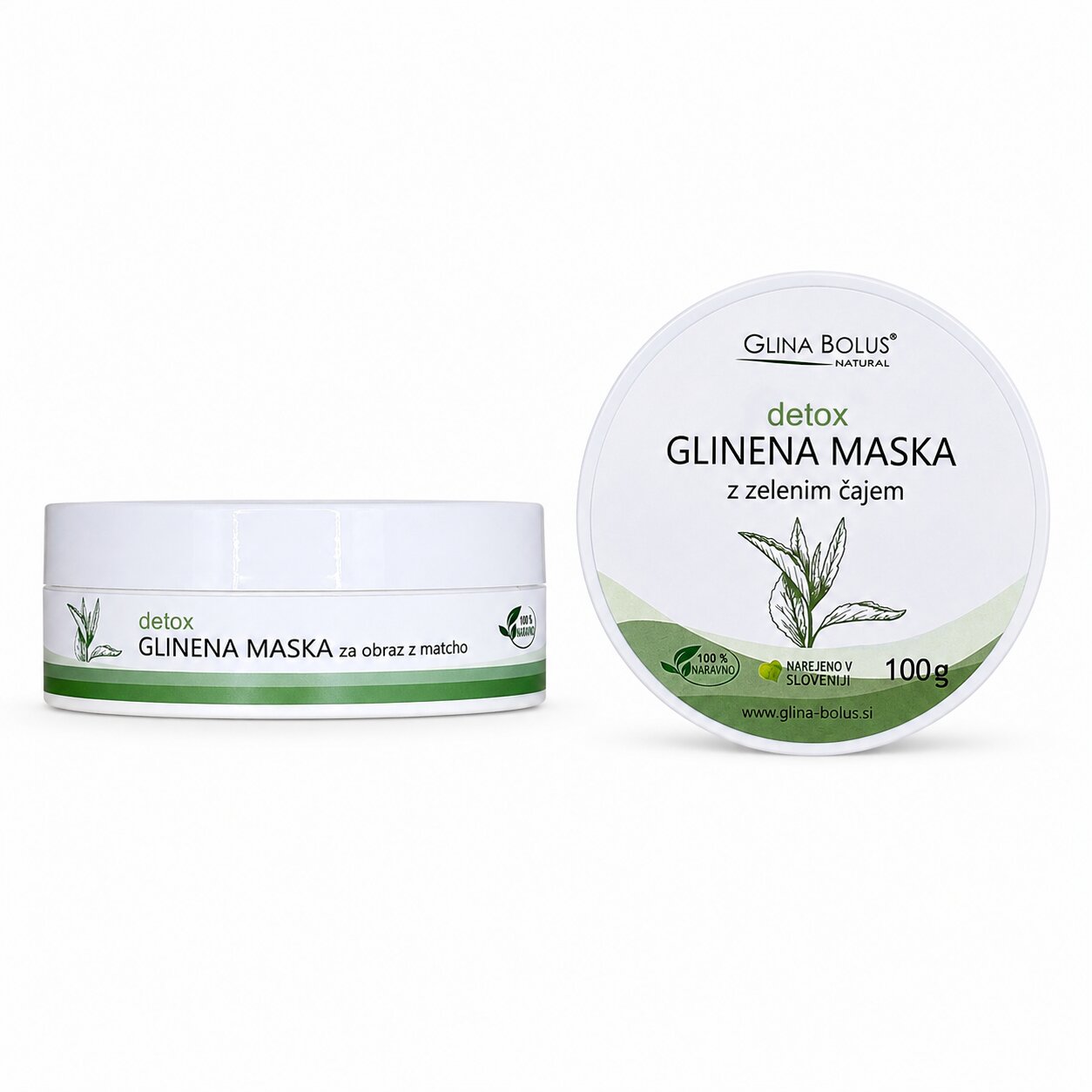 Glinena maska z zelenim čajem 100g