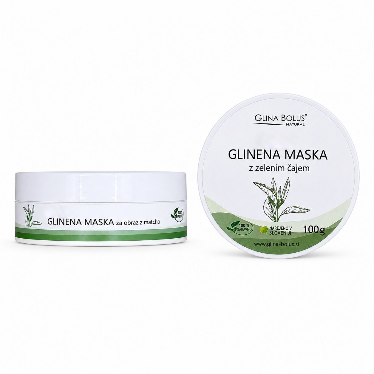 Glinena maska z zelenim čajem 100g