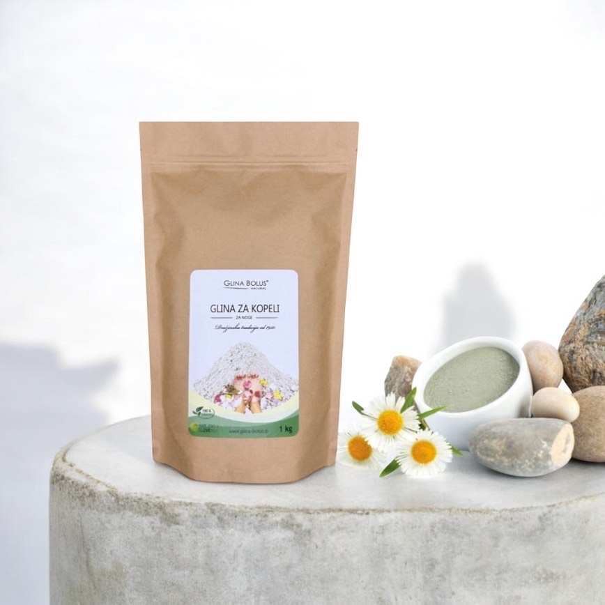 Glina za kopeli 1kg + Olje divjega kostanja z dodatkom gline 50ml
