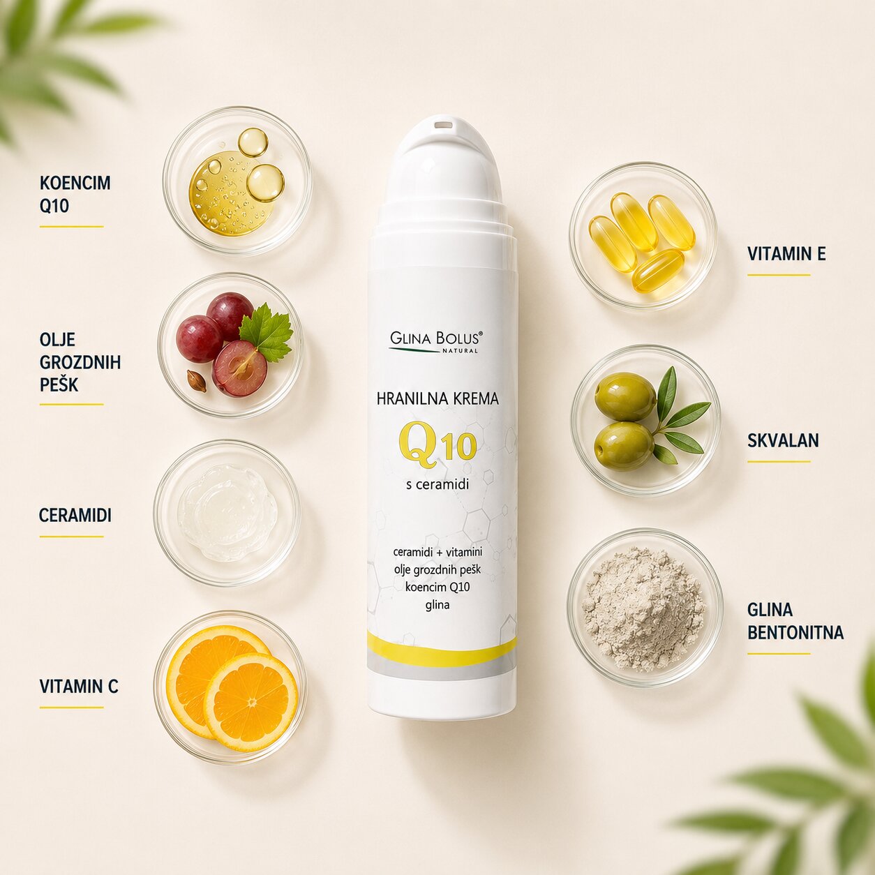 Day & Night Care - Q10 Hranilna krema + Vlažilna hialuronska krema