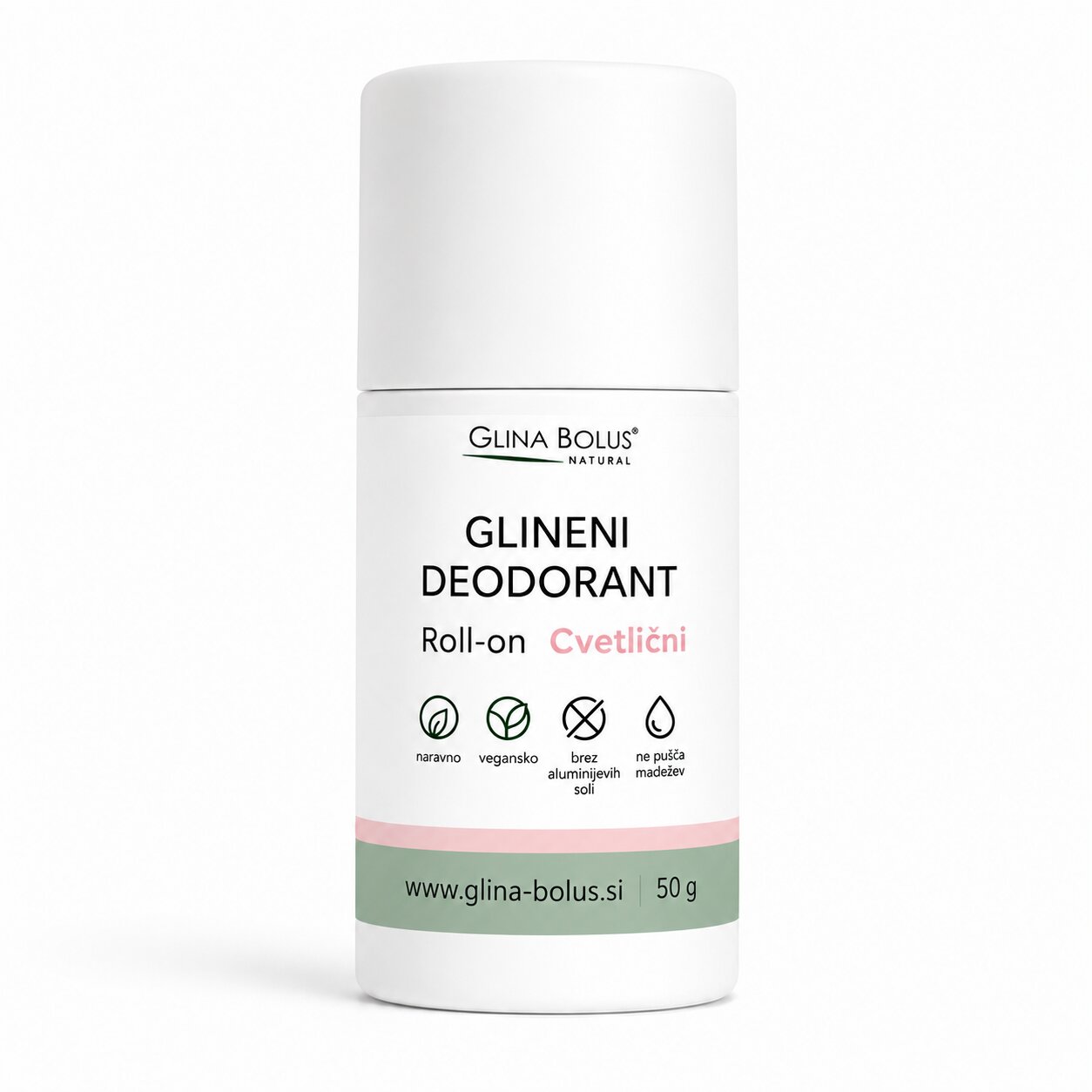 Glineni deodorant - Cvetlični (roll-on) 50ml