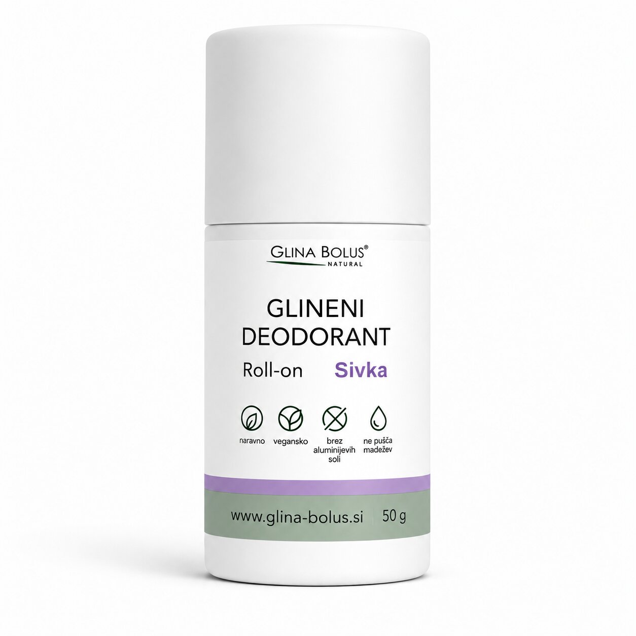 Glineni deodorant - Sivka (roll-on) 50ml