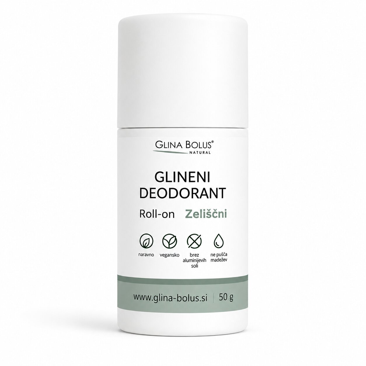 Glineni deodorant - Zeliščni (roll-on) 50ml