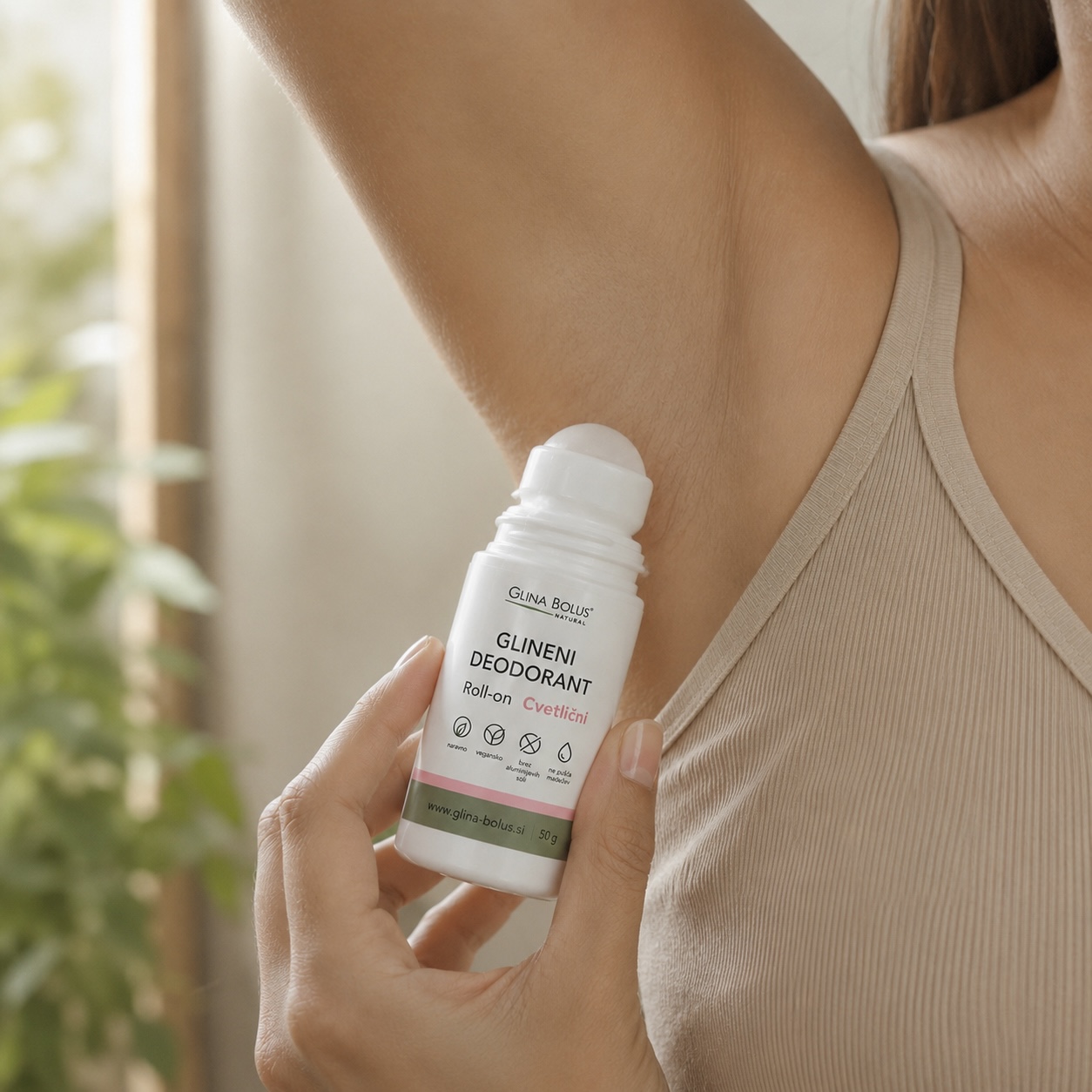 Glineni deodorant - Cvetlični (roll-on) 50ml