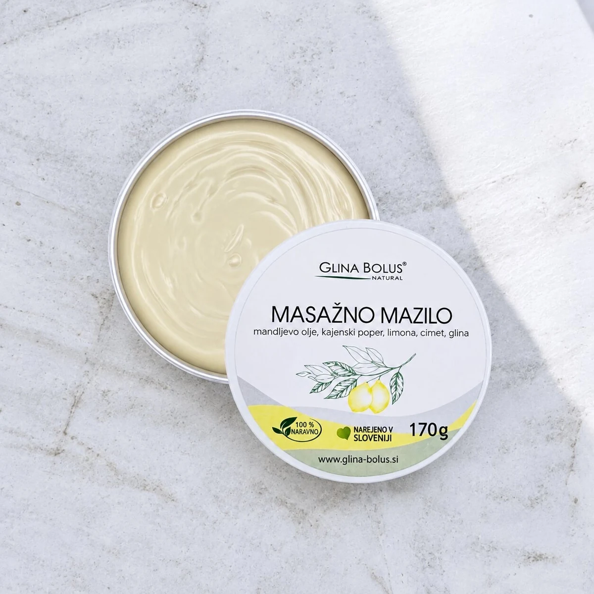 Masažno mazilo z glino 170g