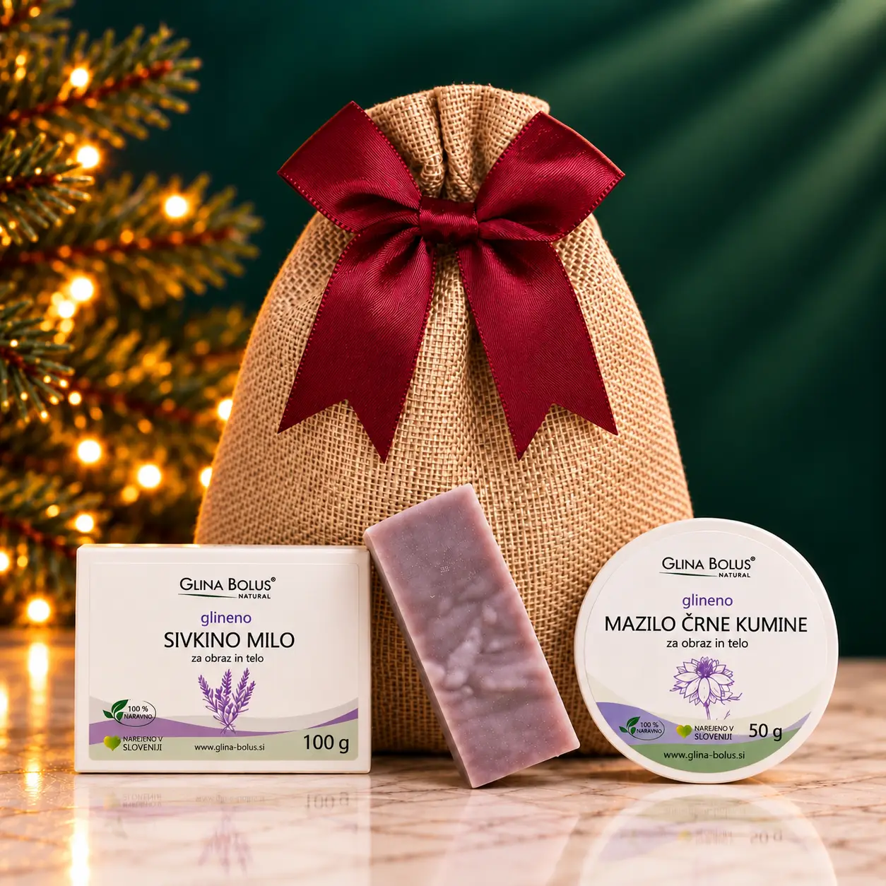 Calming Care Duo – Mazilo črne kumine + Sivkino glineno milo