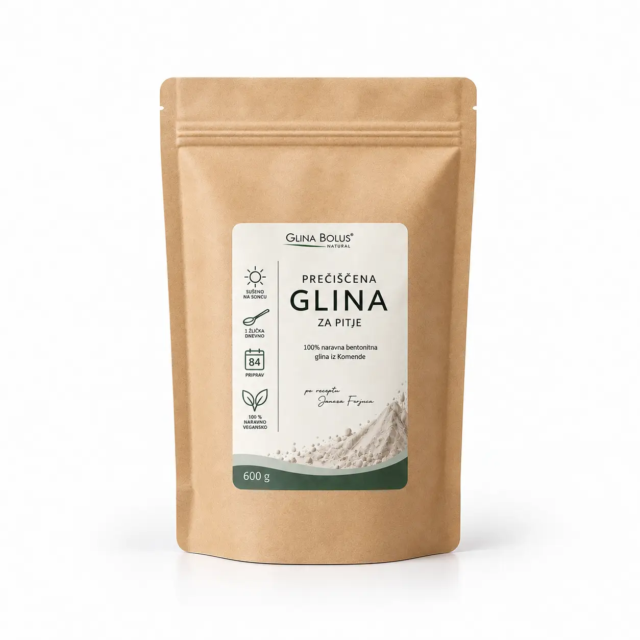 Prečiščena glina za pitje 600g